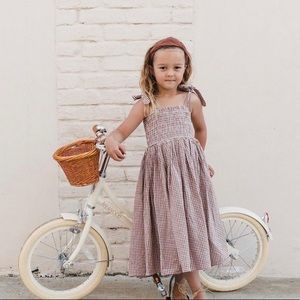 Rylee cru gingham dress euc